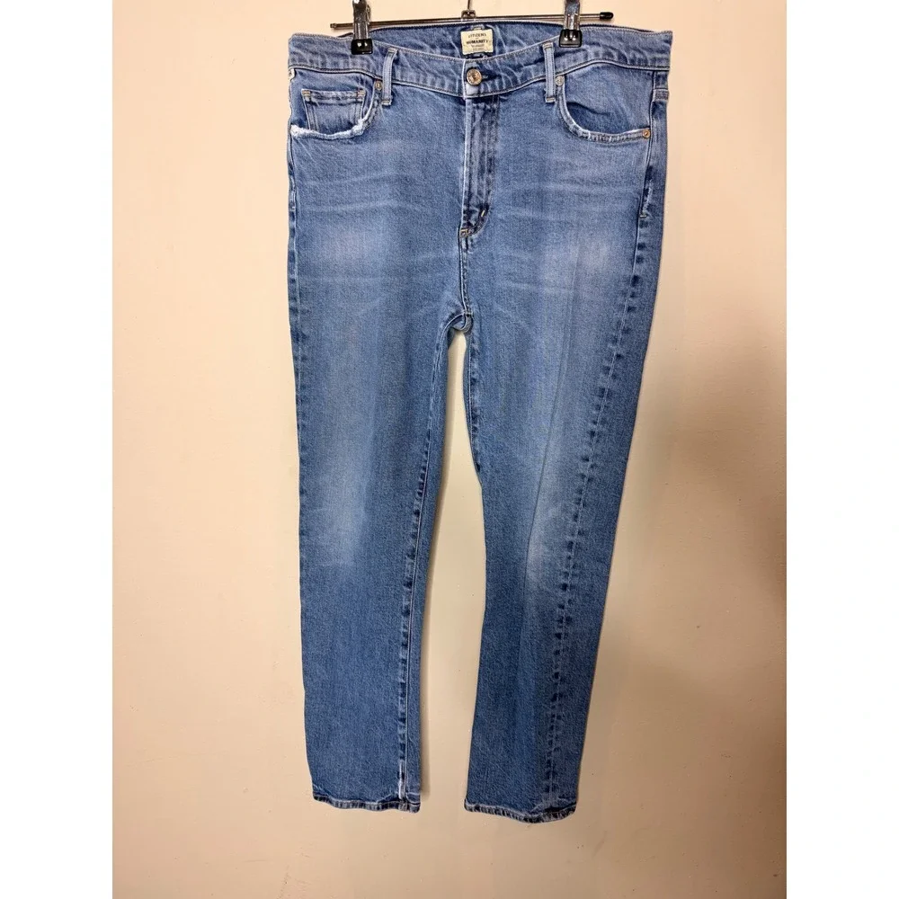 Citizens of Humanity Harlow Ankle Jeans Womens 31 Blue Mid Rise Slim Denim